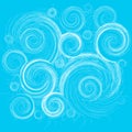 Vector background with patterns with swirls and spirals